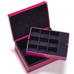 Fuchsia Leather Jewel Box