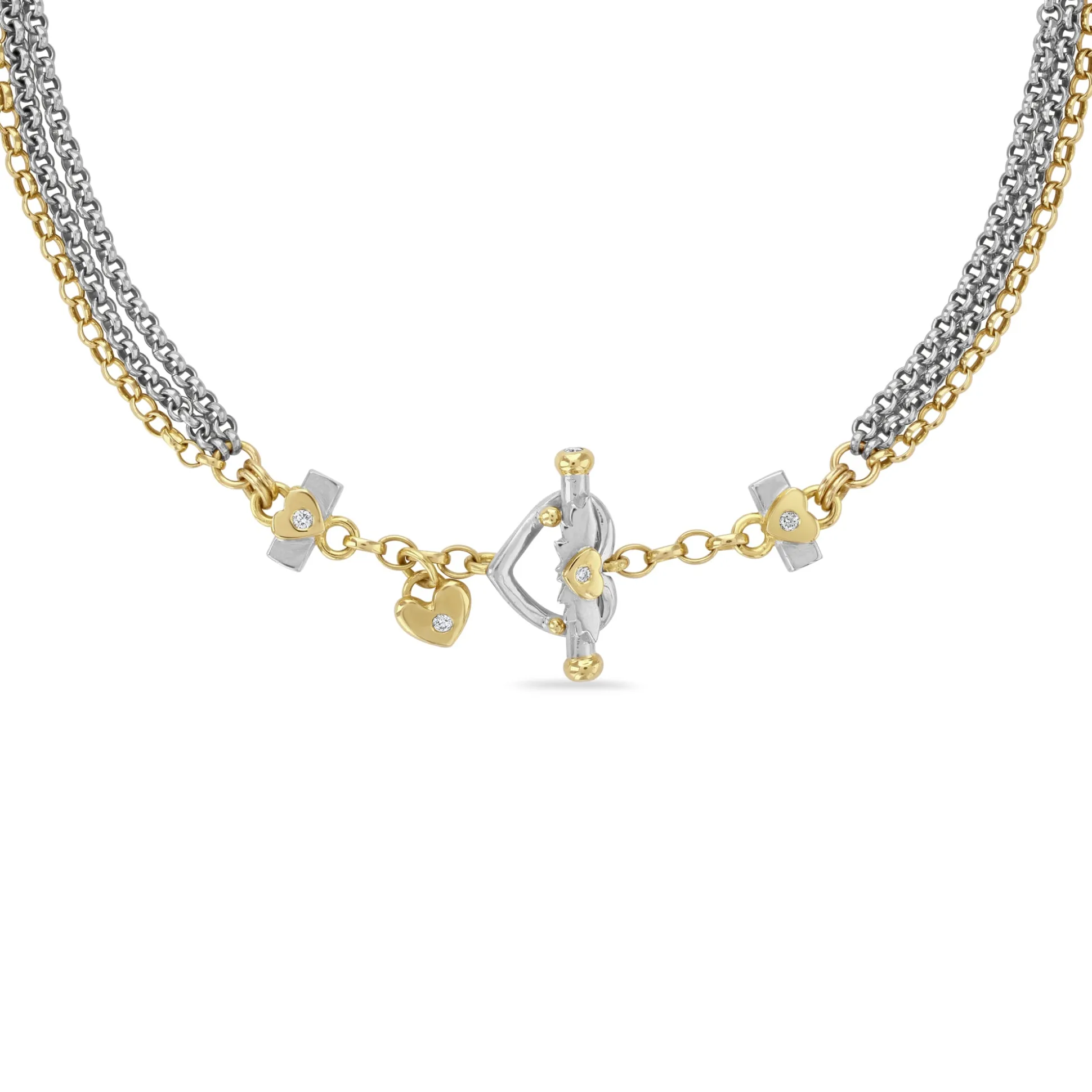 Gold & Diamond Algerian Loveknot Necklace