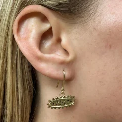 Gold & Diamond Amulet Earrings