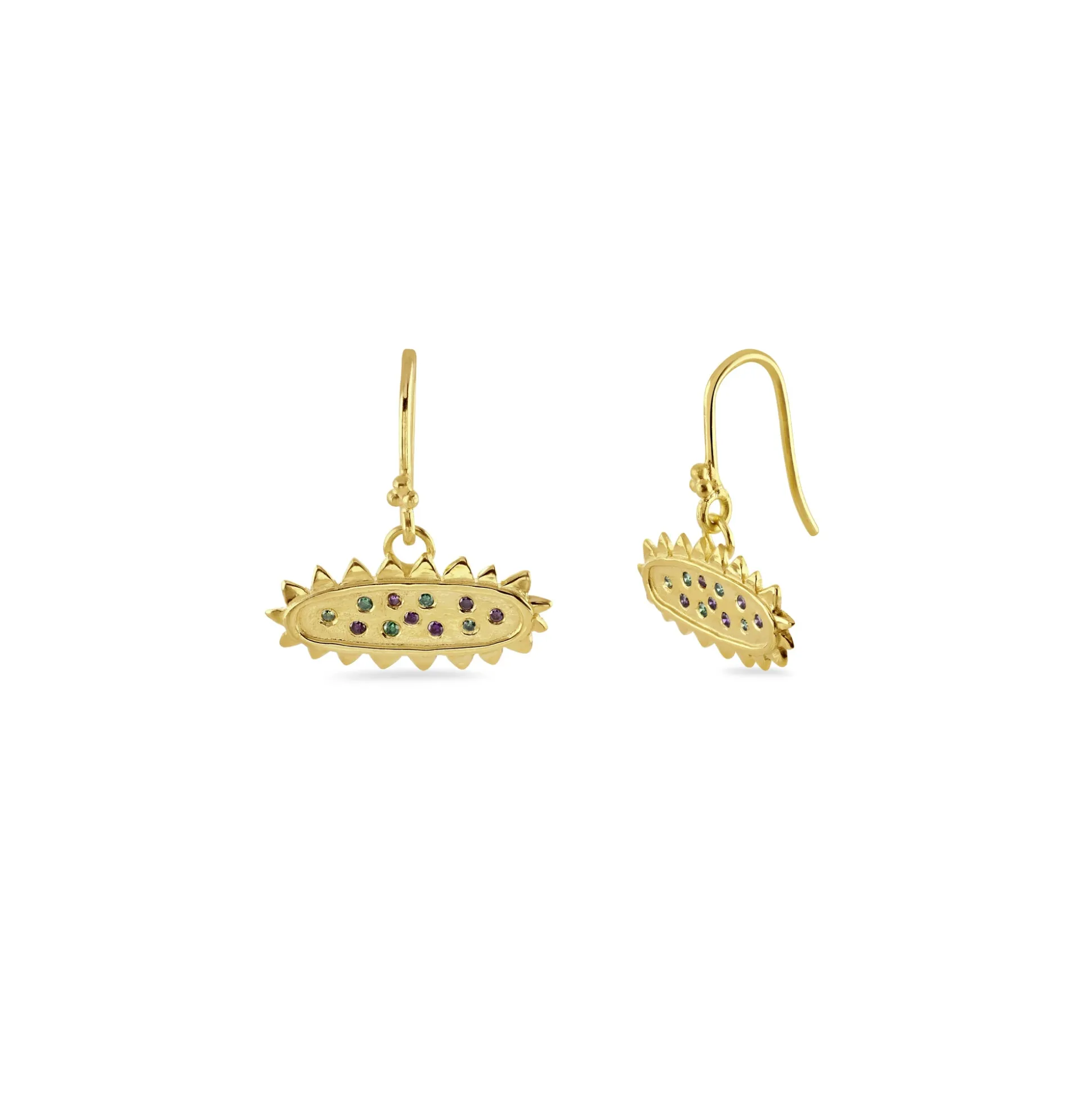 Gold & Diamond Amulet Earrings