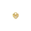 Gold & Diamond Chubby Heart Charm