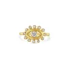 Gold & Diamond Eye Amulet Ring