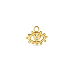 Gold & Diamond Eye Charm