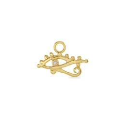 Gold & Diamond Eye Of Horus Charm