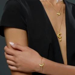 Gold & Diamond Luna Bracelet