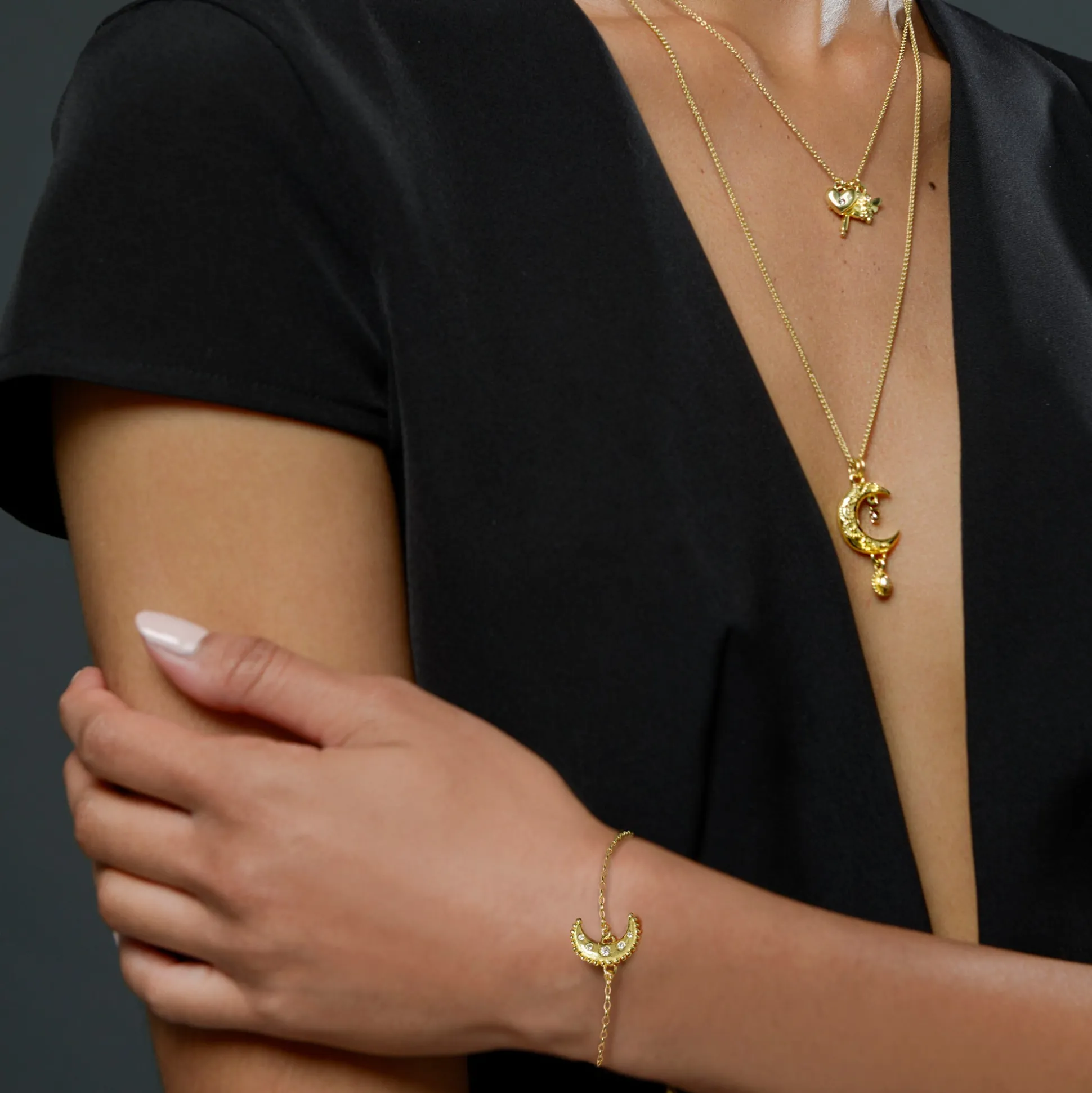 Gold & Diamond Luna Bracelet