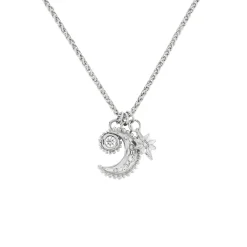 Gold & Diamond Luna Cluster Necklace