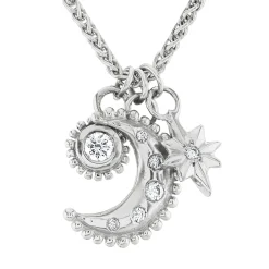 Gold & Diamond Luna Cluster Necklace