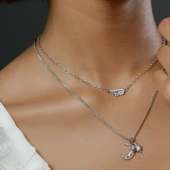 Gold & Diamond Luna Cluster Necklace