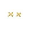 Gold & Diamond Mini Floris Stud Earrings
