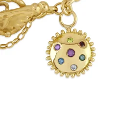 Gold & Diamond Pod Charm Necklace