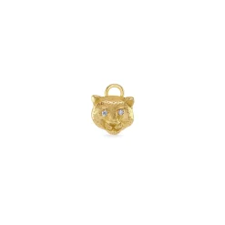 Gold & Diamond Snow Leopard Charm