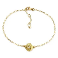 Gold & Diamond Tiny Algerian Loveknot Bracelet