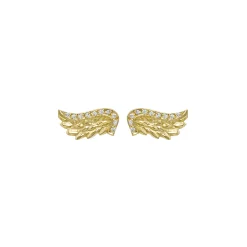 Gold & Diamond Venetian Wing Studs | Sophie Harley London