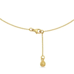 Gold & Diamond Wolf Trapeze Necklace