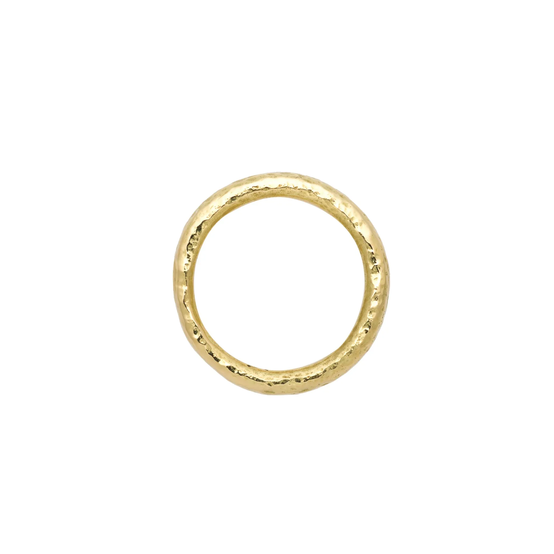 Gold Chubby Hammered Ring