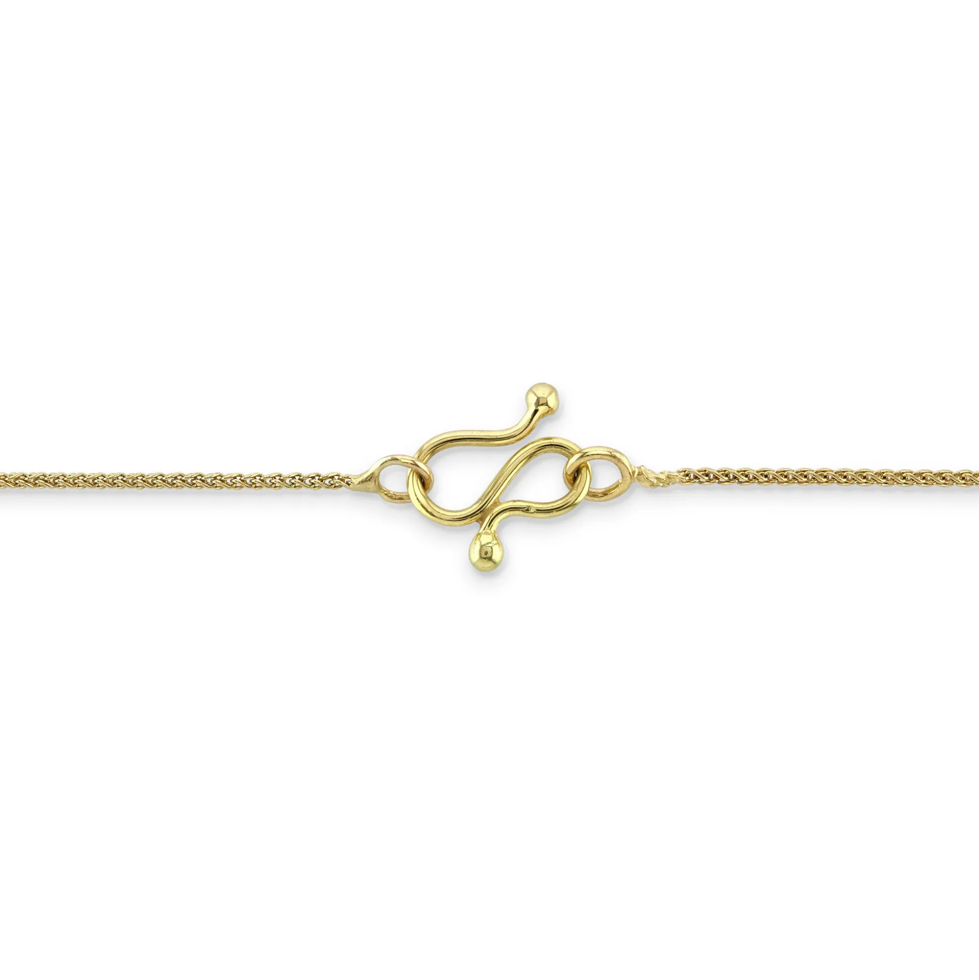 Gold, Diamond & Aquamarine Kissing Seahorse Necklace