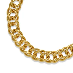 Gold Plated Double French Curb Bracelet