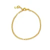 Gold Plated Fine Oval Belcher Bracelet