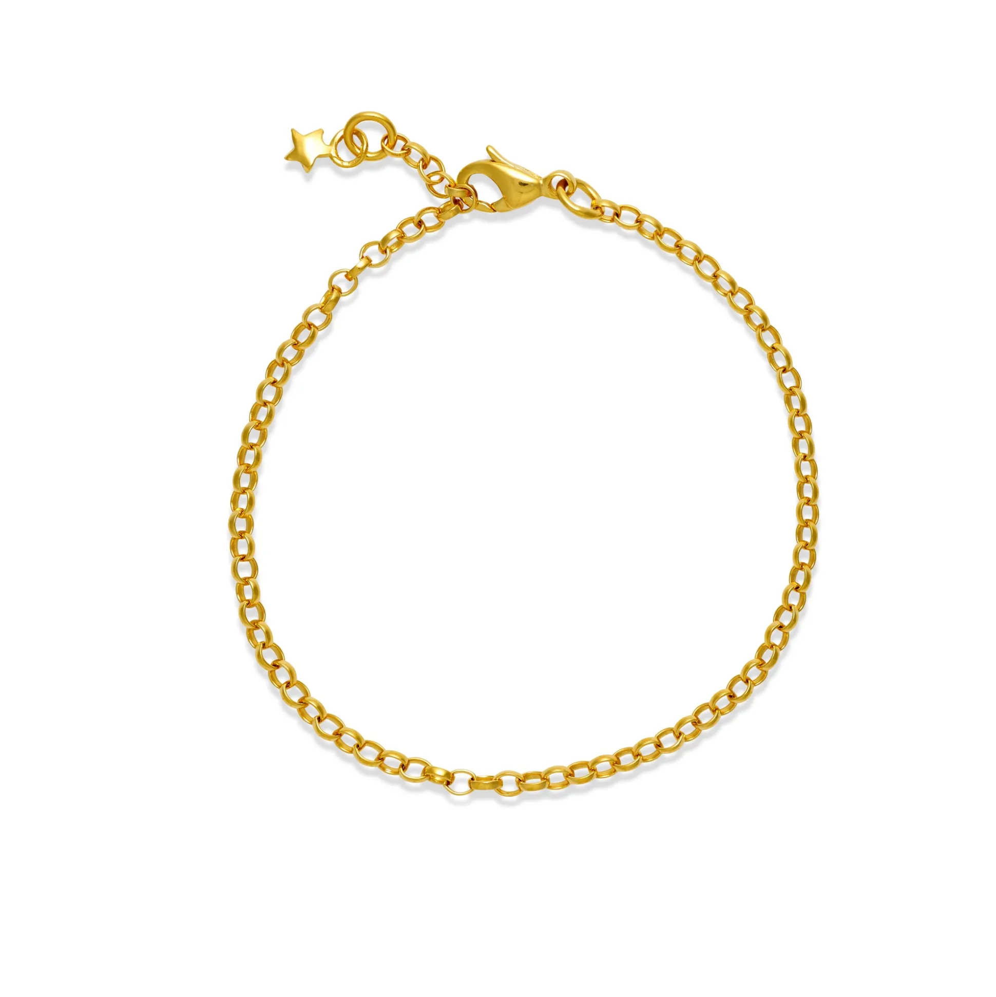 Gold Plated Fine Oval Belcher Bracelet