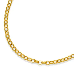 Gold Plated Fine Oval Belcher Bracelet