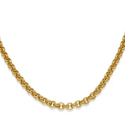 Gold Plated Heavy Round Belcher Necklace