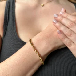 Gold Plated Heavy Round Belcher Bracelet