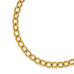 Gold Plated Medium Oval Belcher Bracelet