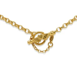 Gold Plated Medium Oval Belcher Chain Necklace