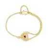 Gold, Ruby & Diamond Totem Bracelet