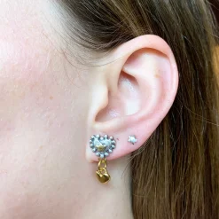 Halo Heart Drop Earrings | Cult Classics | Sophie Harley London