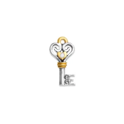 Heart Key Charm