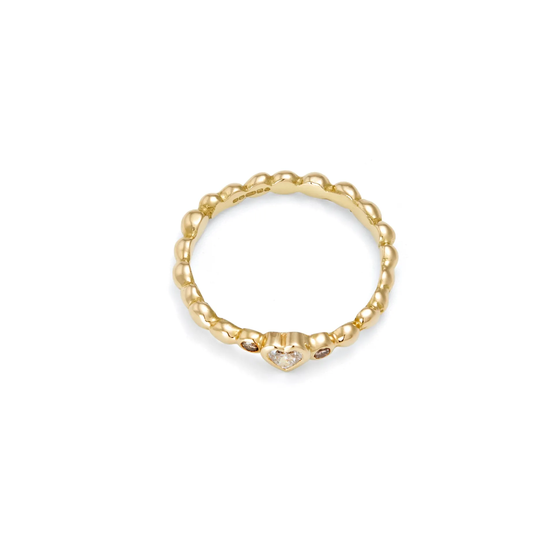 Heart Shaped Diamond Tutti Frutti Ring