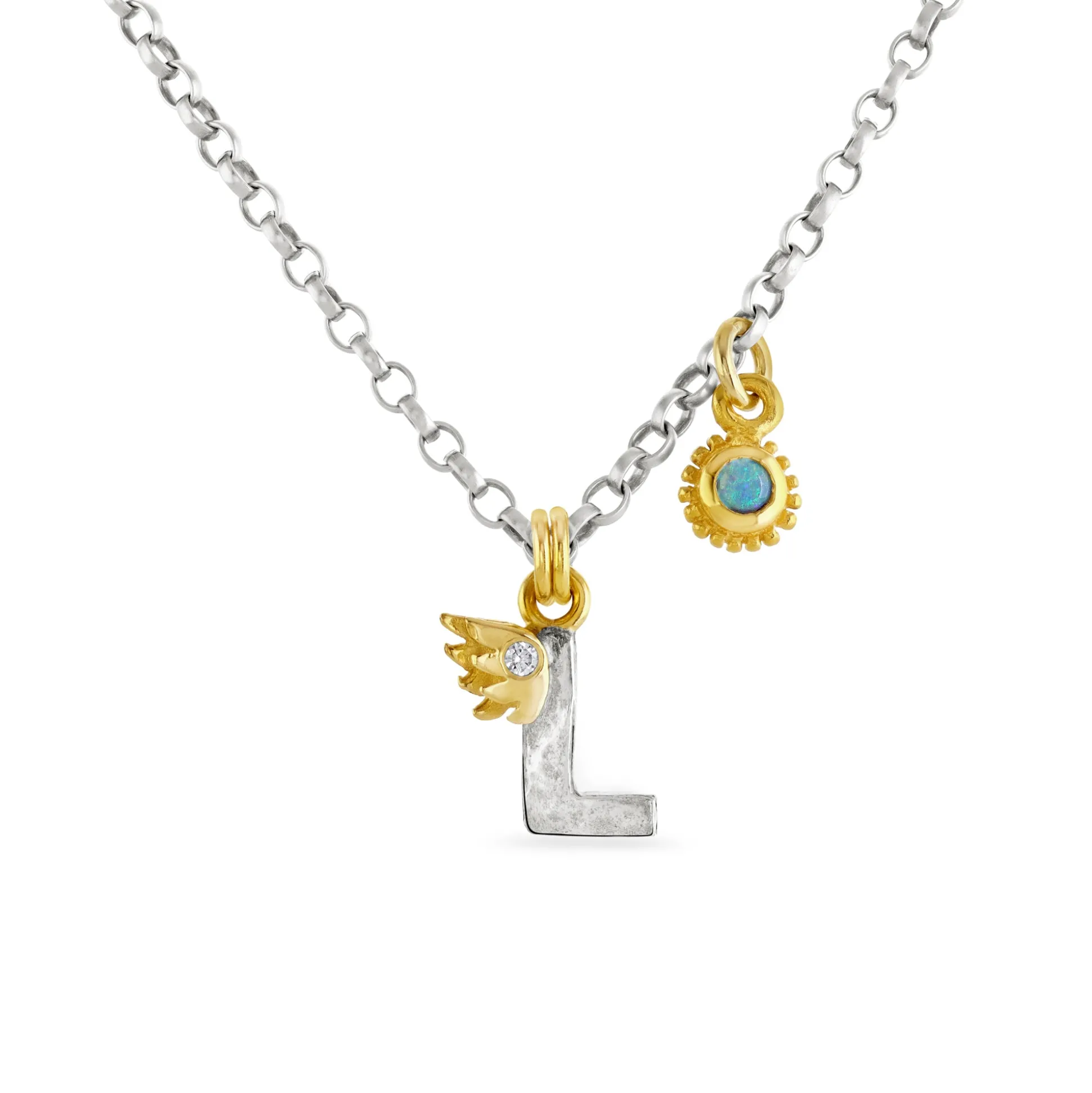 L With Diamond Charm
