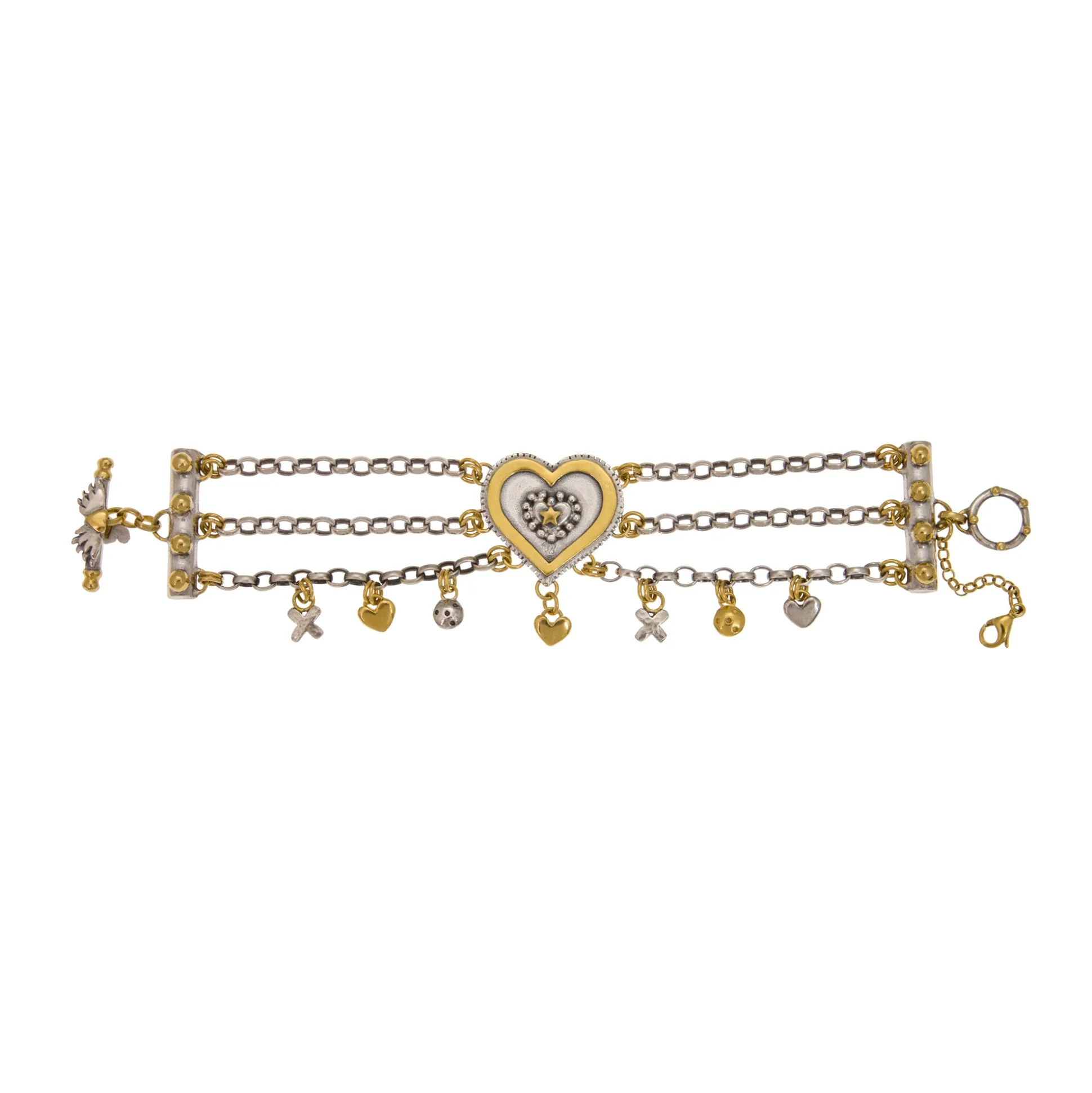 Large Layered Heart Bracelet | Cult Classics | Sophie Harley London
