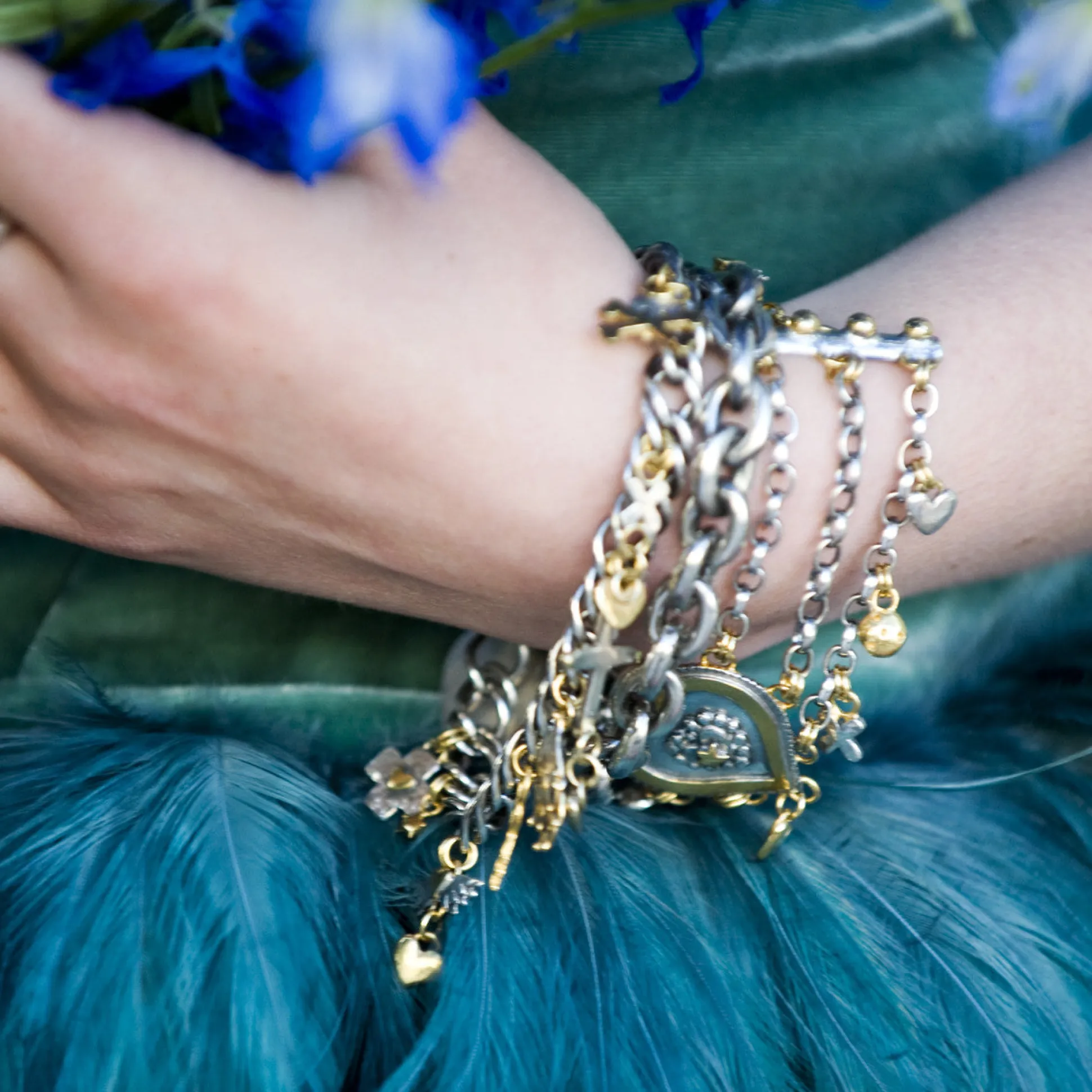 Large Layered Heart Bracelet | Cult Classics | Sophie Harley London