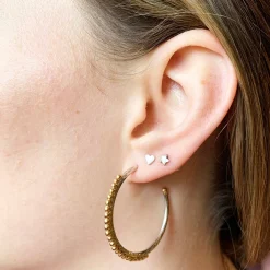 Large Skinny Bobble Hoops