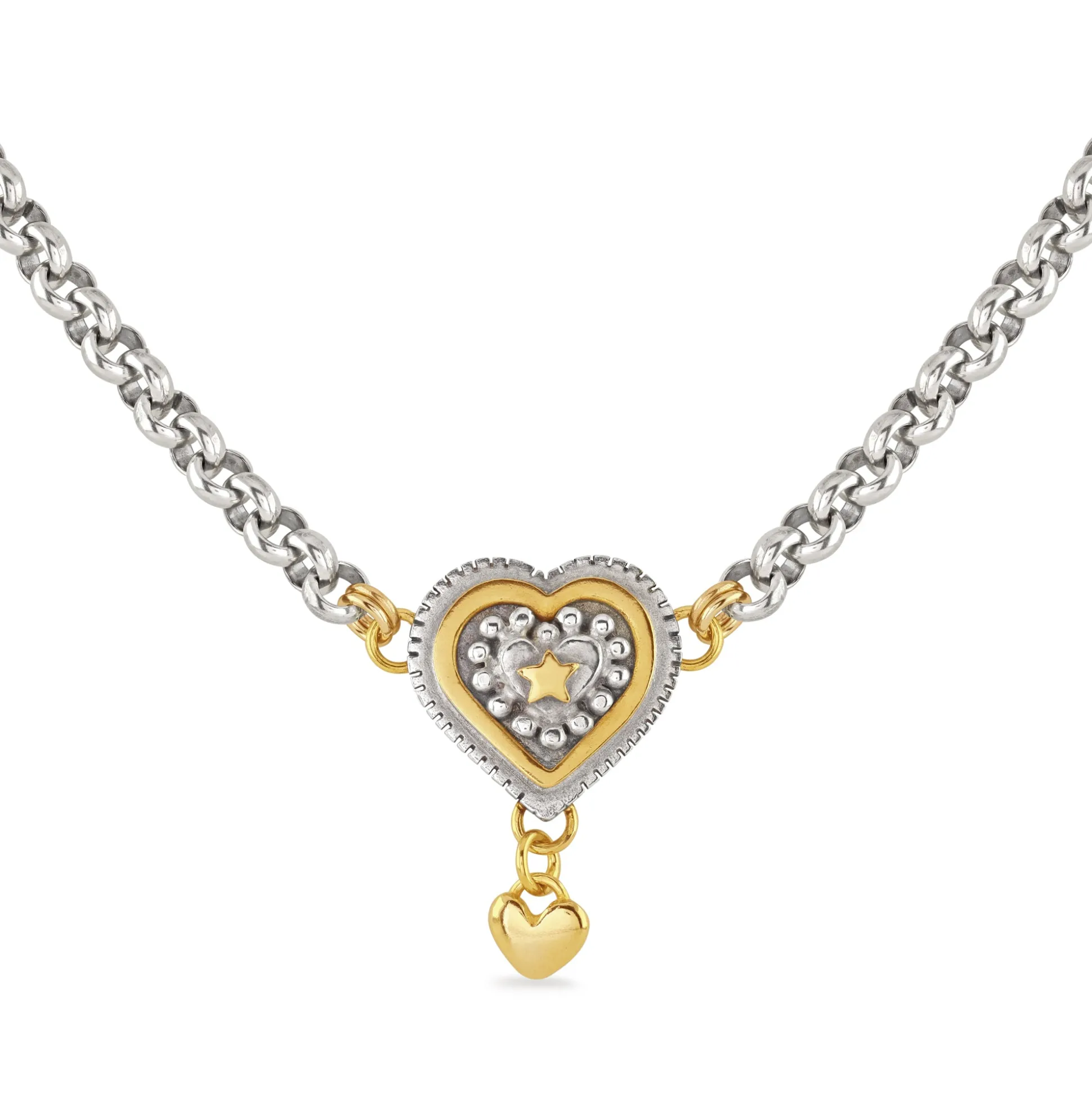 Layered Halo Heart Necklace