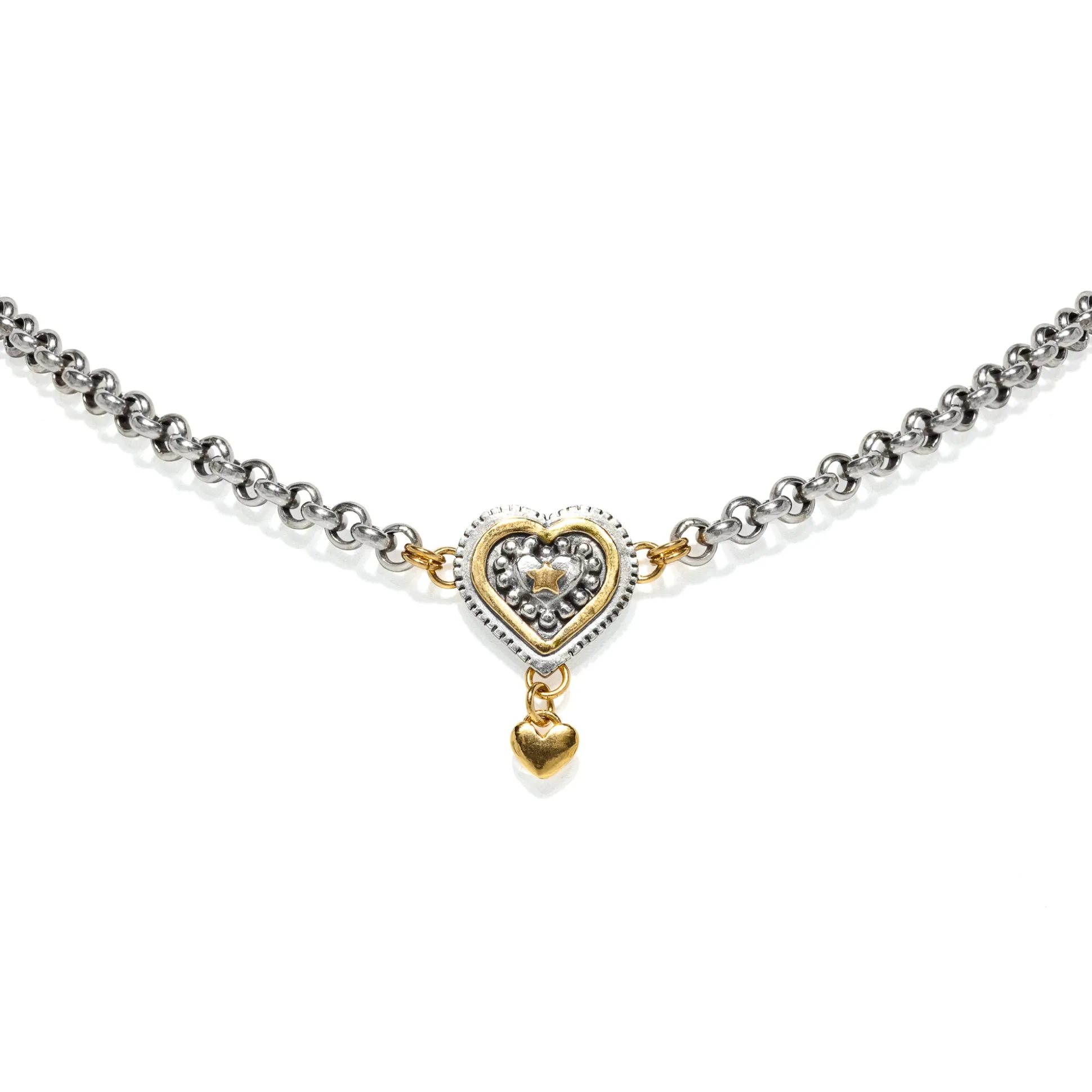 Layered Halo Heart Necklace