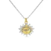 Layered Snow Leopard Flame Necklace