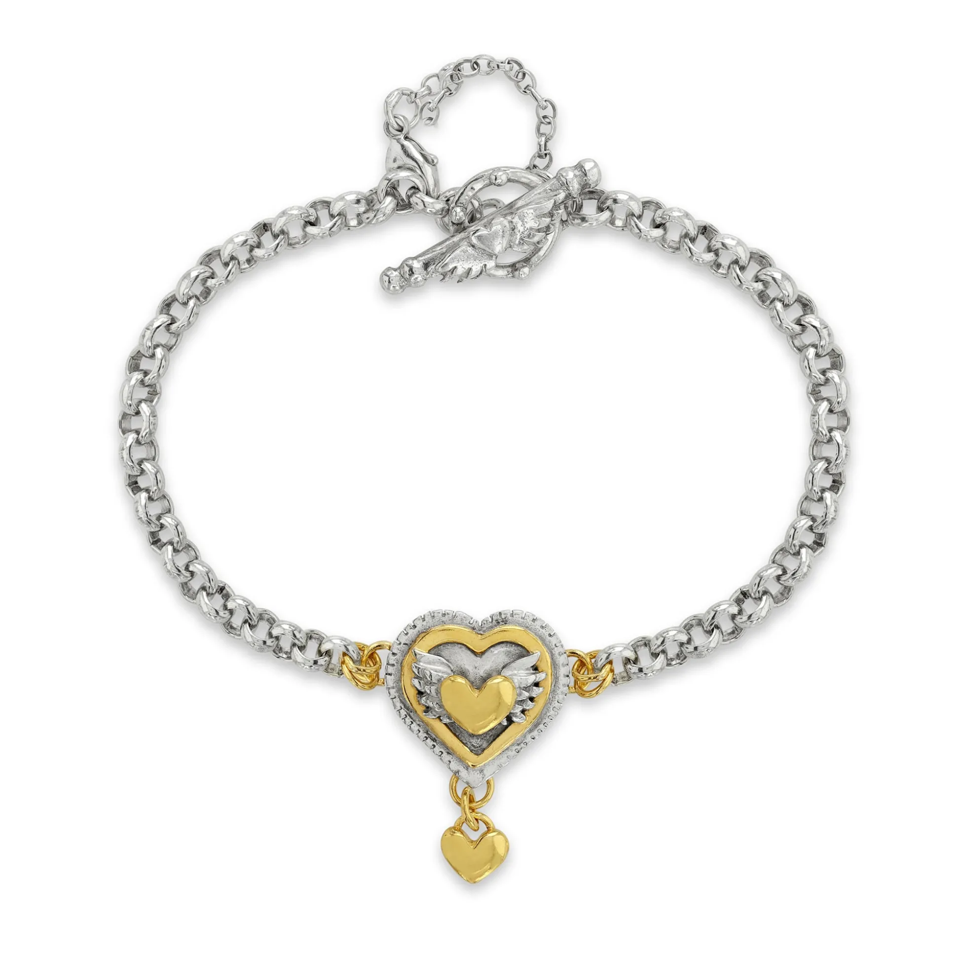 Layered Winged Heart Bracelet | Cult Classics | Sophie Harley London