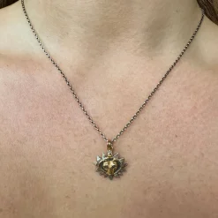 Layered Wolf Flame Necklace