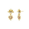 Lilac Sacred Heart Sunset Earrings