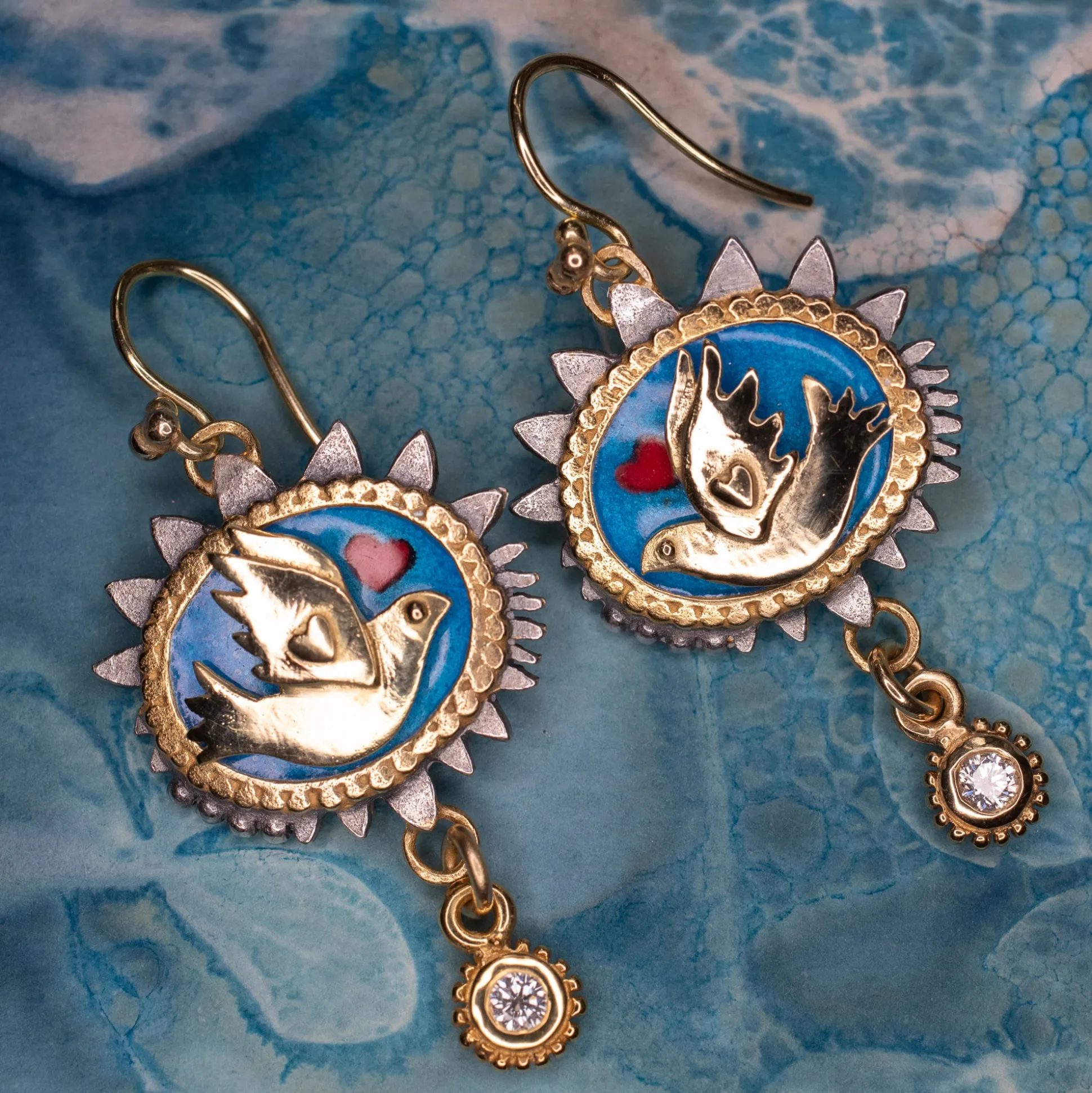 Limited Edition Diamond Mythic Bird Earrings