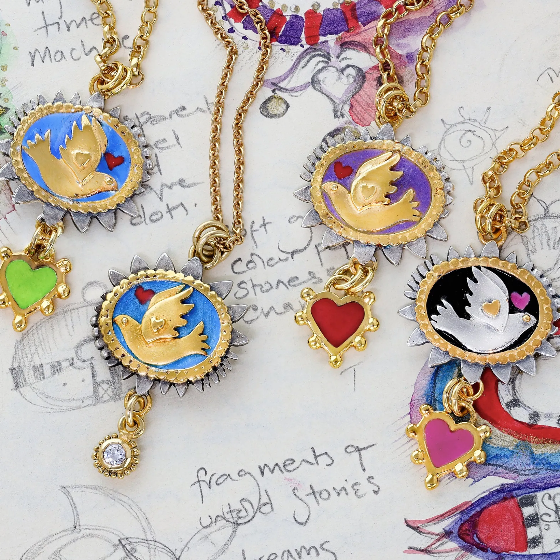 Limited Edition Lilac Mythic Bird Necklace