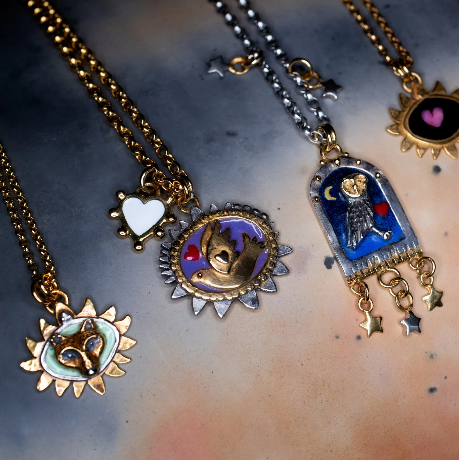 Limited Edition Lilac Mythic Bird Necklace