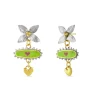 Limited Edition Pink Heart Floris Amulet Earrings