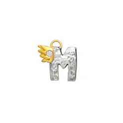 M With Diamond Charm