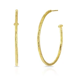 Maxi Hammered Hoop Earrings