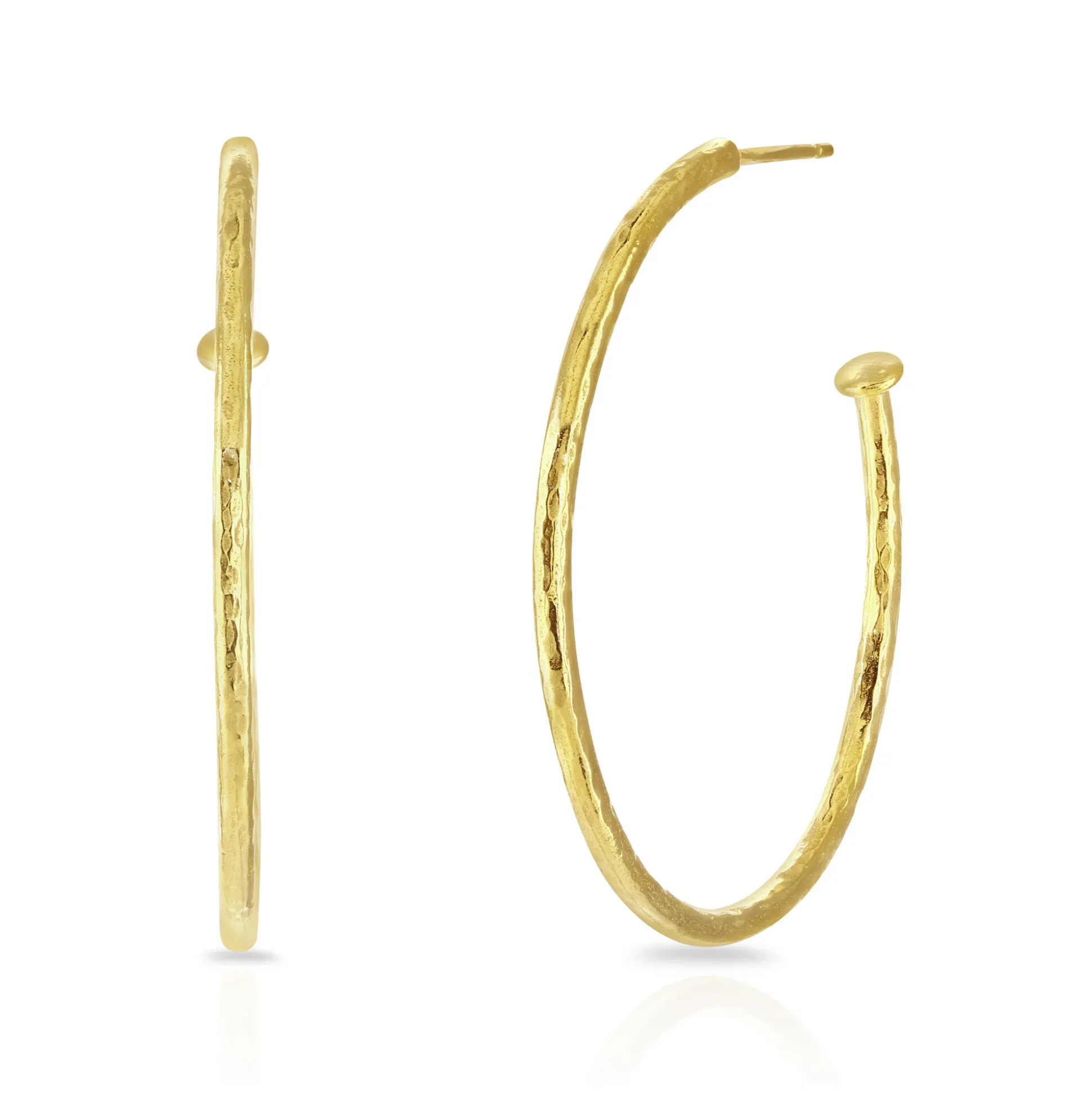 Maxi Hammered Hoop Earrings